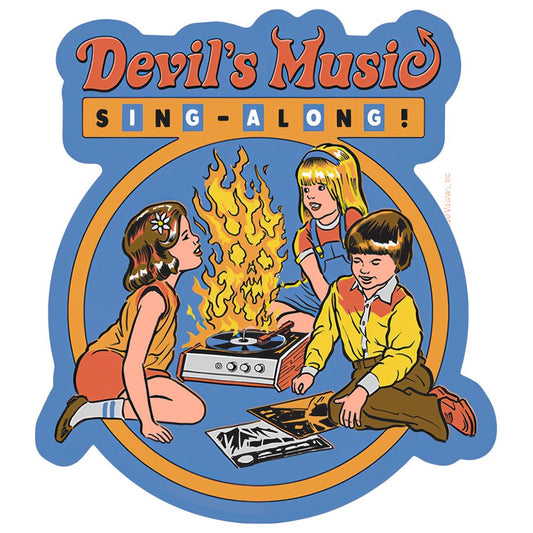 Steven Rhodes Sticker - Devil's Music Sing Along / 4.4" x 4.9"