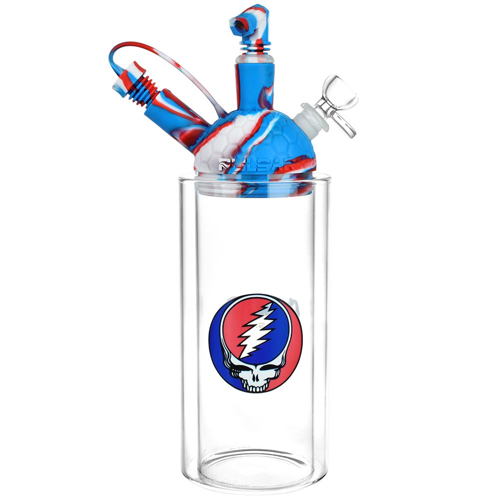 Grateful Dead x Pulsar Silicone & Glass Gravity Water Pipe - 11"/14mm F