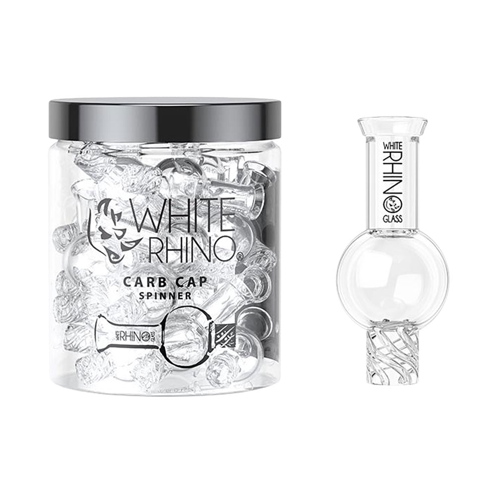 White Rhino Glass Spinner Carb Cap | 27mm | 15pc Jar