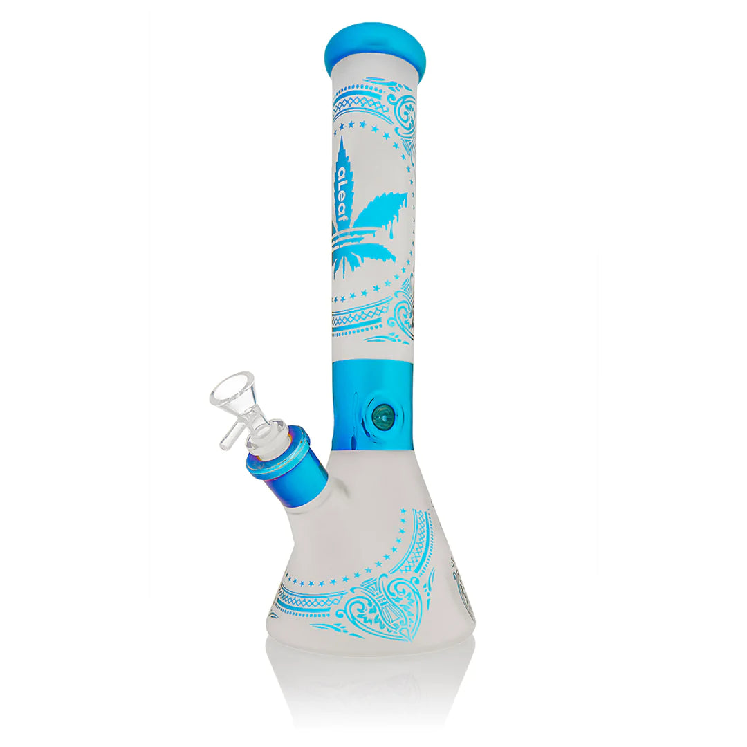 ALEAF 14" FROSTED PAISLEY BEAKER W/ ICE PINCH